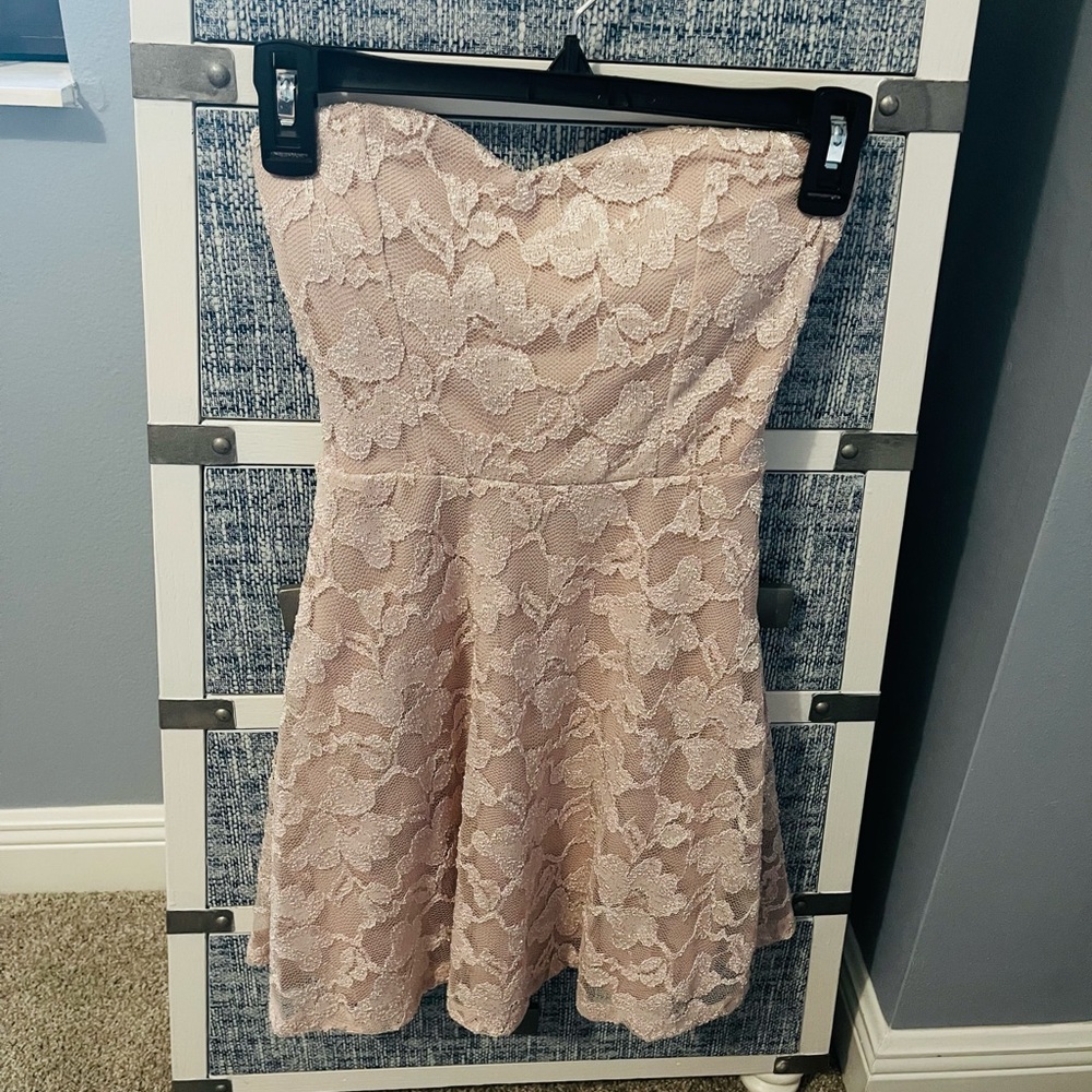 Maru Dusty Rose Strapless Dress 🌸